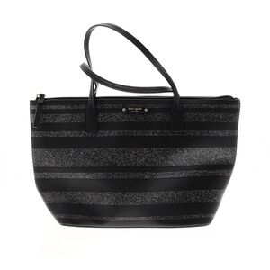 Kate Spade New York Black Stripe Satchel Tote NWOT